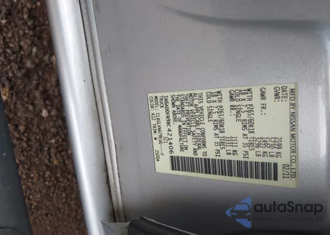 2011 Nissan Frontier Sl из США, поврежденный, VIN 1N6AD0FR9BC421406